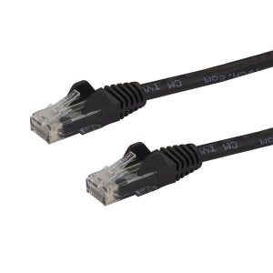 StarTech.com 10m CAT6 Ethernet Cable Black CAT 6 Gigabit Ethernet Wire 650MHz 100W PoE RJ45 UTP Network/Patch Cord Snagless w/Strain Relief Fluke Tested/Wiring is UL Certified/TIA