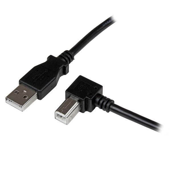 Startech. Com 2m usb 2. 0 a to right angle b cable m/m myithub