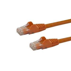 StarTech.com 2m CAT6 Ethernet Cable Orange CAT 6 Gigabit Ethernet Wire 650MHz 100W PoE RJ45 UTP Network/Patch Cord Snagless w/Strain Relief Fluke Tested/Wiring is UL Certified/TIA