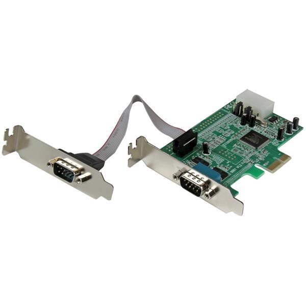 Startech. Com 2 port low profile native rs232 pci express serial card with 16550 uart - myithub