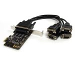 Startech. Com 4 port rs232 pci express serial card w/ breakout cable myithub