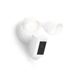 Ring - Floodlight Camera Wired Plus - White - [B08F6H9Rzt]
