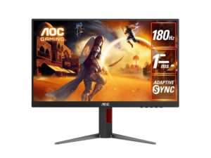 27G4 - AOC 27' IPS, FHD, Adaptive Sync,1ms, 180Hz, HDR10, Borderless, Height Adjustable Stand, VESA 100X100m,  HDMI 2.0, DP 1.4 Gaming Monitor - Image 1