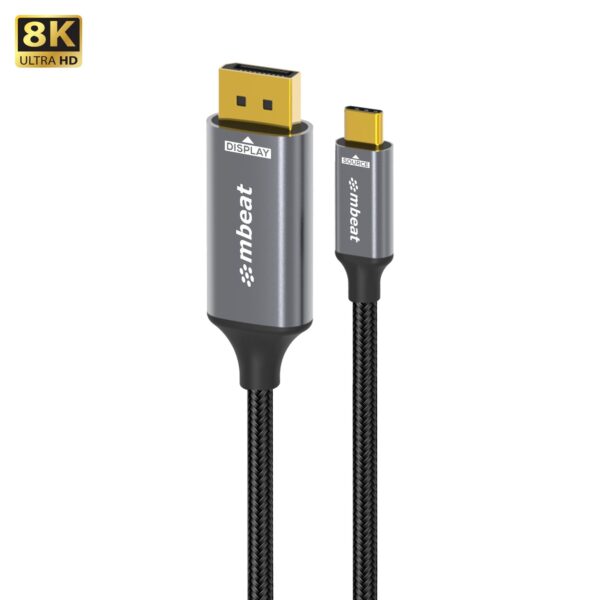 MBXCB8K18CDP mbeat Tough Link 8K 18m USBC to DisplayPort Cable Up to 8K60Hz 7680×4320 USBC Version 32 Gen 2 Product Weight 763g MyITHub Mb-xcb-8k18cdp myithub